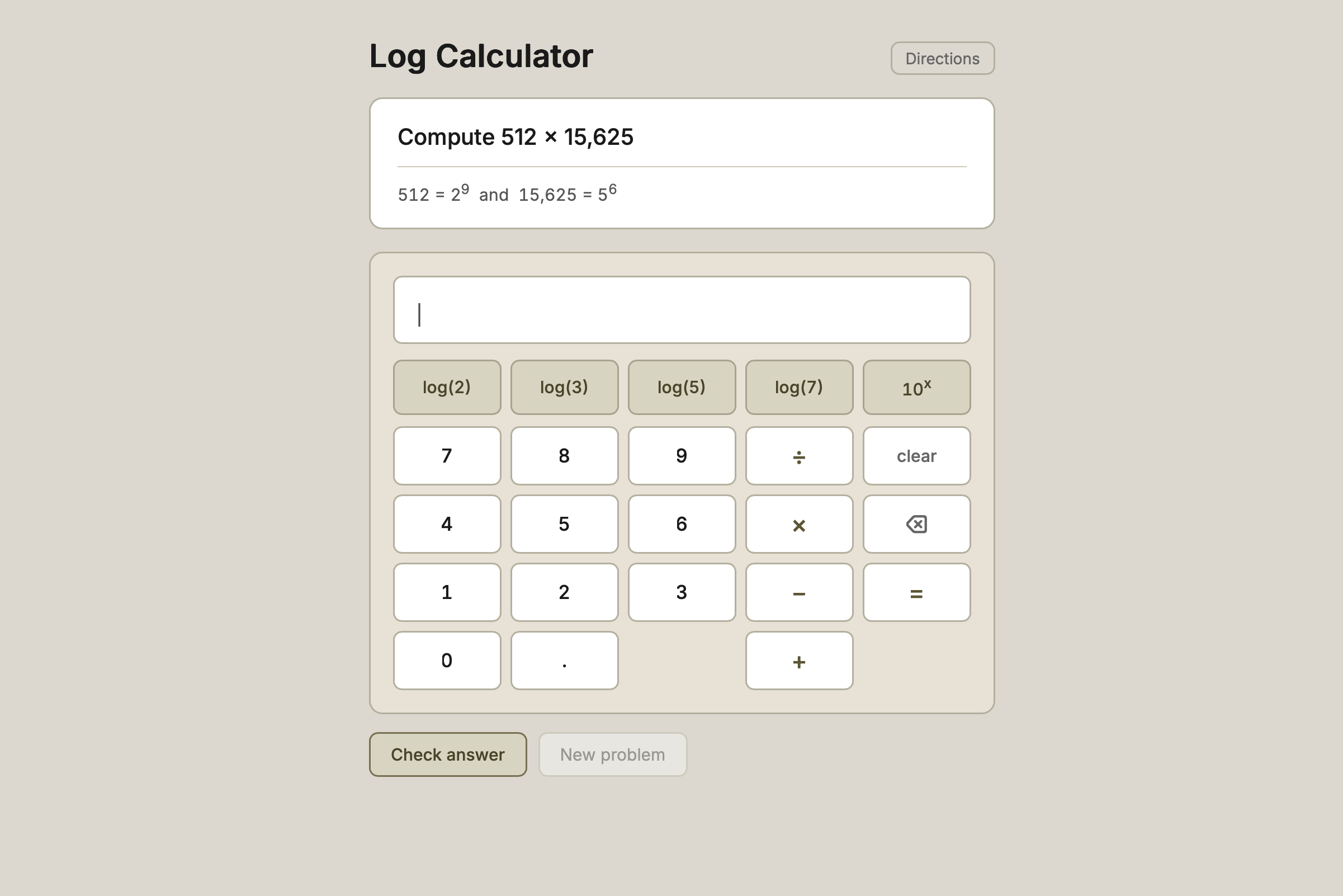 Log Calculator