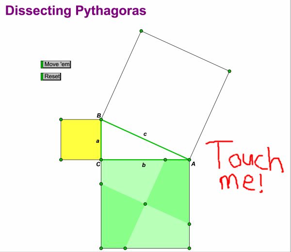 Pythagoras Sketchpad sketch