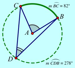 Circle with Arcs and Angles