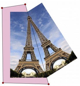 Image of Eiffel Tower reflected