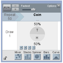 Coin Spinner in TinkerPlots