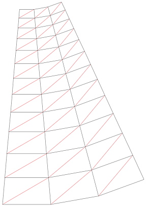 A whirlpool crease pattern